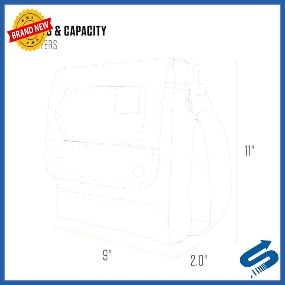 Durable Crossbody Bag Adjustable Strap Laptop Sleeve Multiple Pockets Minimal - Picture 6 of 7